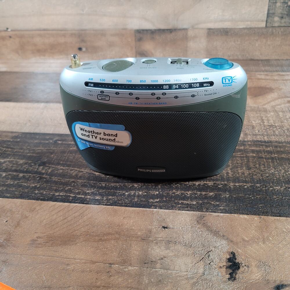 Phillips-Magnavox Am/Fm Weather Band TV Sound Portable Radio Model AE2155